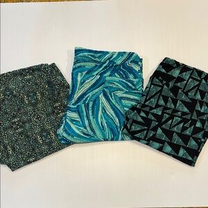 Shades of Green 3 Bundle LuLaRoe women’s Tall & Curvy Leggings
